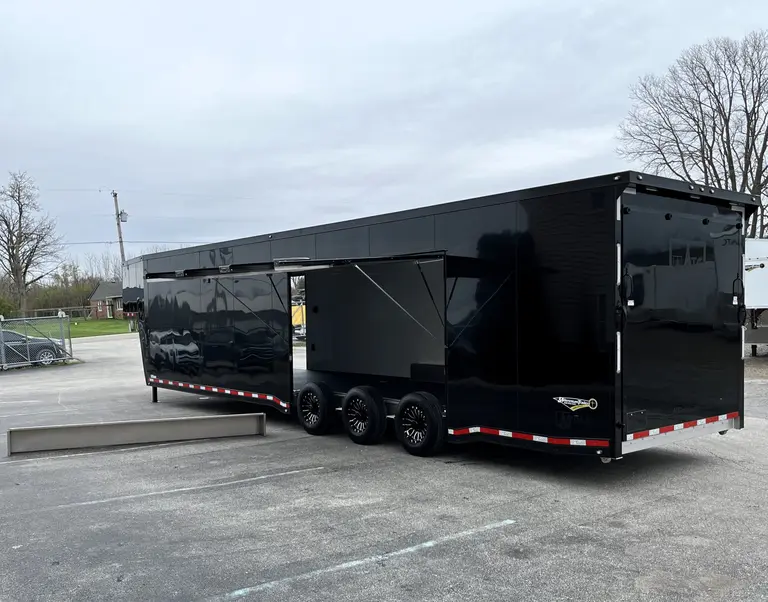 44 ft. Aluminum ATC ROM 500 Gooseneck Car Hauler, Premium Escape Door, LOADED Reduced Save $15k 4551