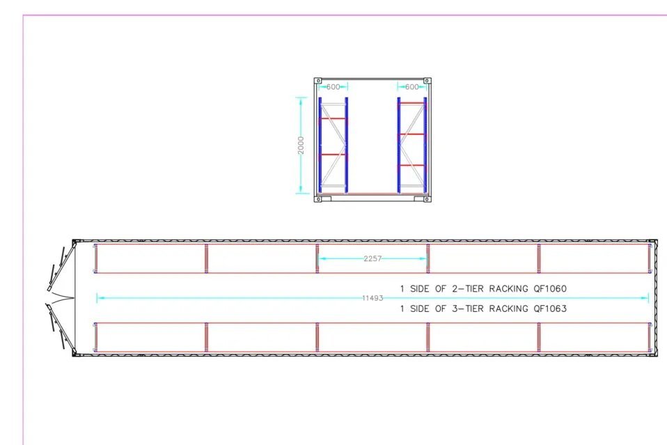 Adjustable, Heavy Duty Three Tier Racking For Rear Of Container - Image 4